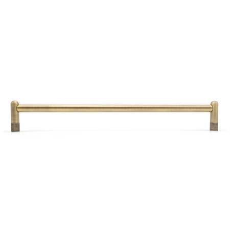 Hapny Home Knurled 18" Center to Center Modern Industrial Luxury Solid Brass Appliance Handle / Pull Aged Brass