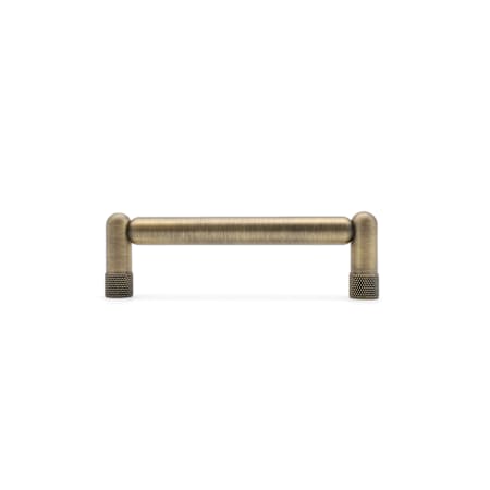 Hapny Home Knurled 4" Center to Center Modern Industrial Luxury Solid Brass Cabinet Handle / Drawer Pull Aged Brass