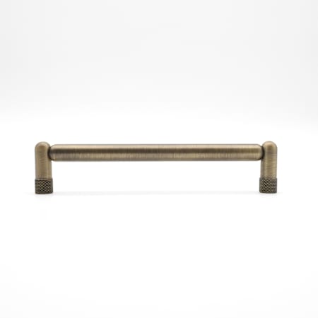 Hapny Home Knurled 6" Center to Center Modern Industrial Luxury Solid Brass Cabinet Bar Handle / Drawer Pull Aged Brass