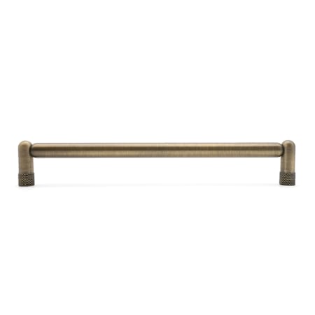 Hapny Home Knurled 8" Center to Center Modern Industrial Luxury Solid Brass Cabinet Handle / Drawer Pull Aged Brass