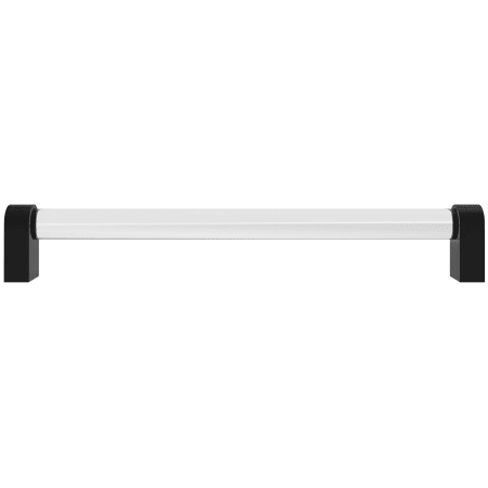 Hapny Home Clarity 8" Center to Center Modern Solid Brass and Clear Acrylic Cabinet Handle / Drawer Pull Clear / Matte Black