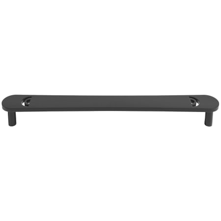 Hapny Home Horizon 8" Center to Center Modern Solid Brass Flat Cabinet Bar Handle / Drawer Pull with Cut Outs Matte Black