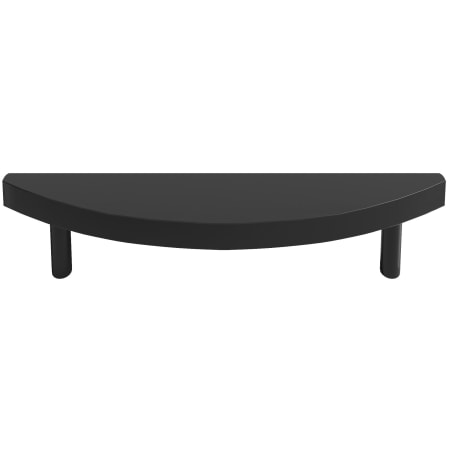 Hapny Home Half Moon 4" Center to Center Modern Designer Solid Brass Arc Split Circle Cabinet Bar Handle / Drawer Bar Pull Matte Black