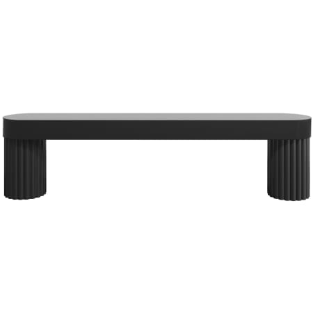 Hapny Home Ribbed 3-3/4" Center to Center Solid Brass Ridged Lines Cabinet Handle / Drawer Pull Matte Black