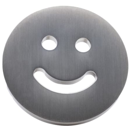 Hapny Home Smiley 1-1/2" Round Luxury Designer Solid Brass Emoji Smile Cabinet / Drawer / Furniture Knob Satin Nickel