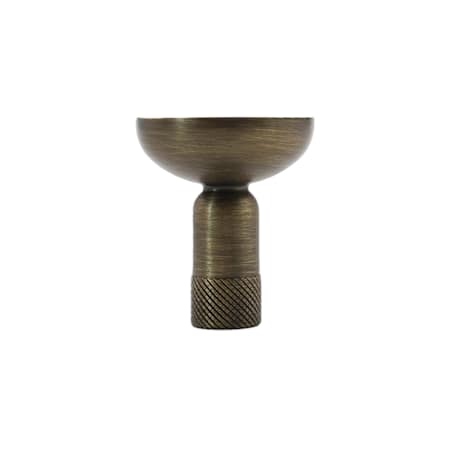 Hapny Home Knurled 1-3/16" Modern Industrial Luxury Solid Brass Diamond Knurled Round Mushroom Cabinet / Drawer Knob Aged Brass
