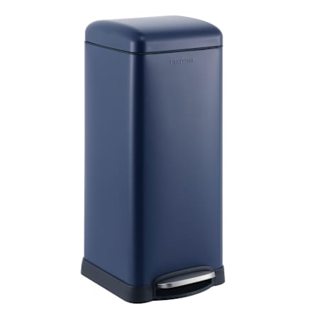 happimess Betty 30.3 Liter Iron Free Standing Trash Can Denim Blue