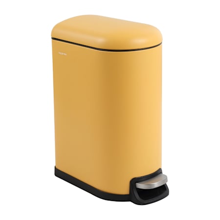 happimess Roland 10. Liter Iron Free Standing Trash Can Daffodil Yellow