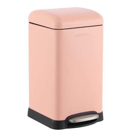 happimess Betty 12.1 Liter Iron Free Standing Trash Can Flamingo Pink