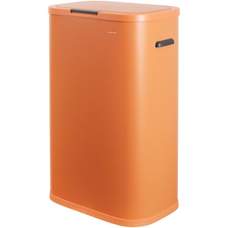 happimess Tammi 54.9 Liter Iron Free Standing Push-Button Operated Trash Can Carrot Cake