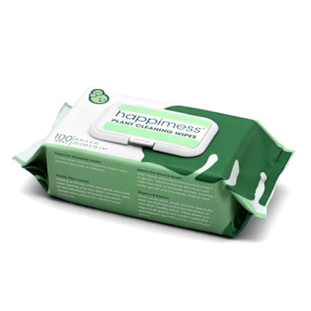 happimess Essential Oil Infused Plant Cleaning Wipes, Remove Dust, Dirt, Water Spots and Restore Natural Leaf Shine (1 Pack, 100 Count) Natural Leaf Shine