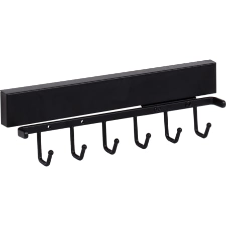Hardware Resources Closet System 12" Sliding 6 Hook Belt or Tie Rack for Up To 12 Belts Matte Black