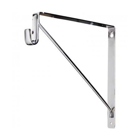Hardware Resources Closet Rod and Shelf Support Bracket for Oval Closet Rods - Single - FINAL SALE Chrome