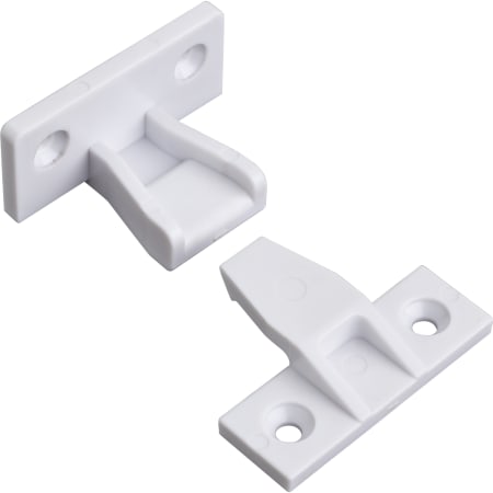 Hardware Resources PAIR of 1-1/4 Inch Center to Center Push Fit Panel Connectors for False Fronts White
