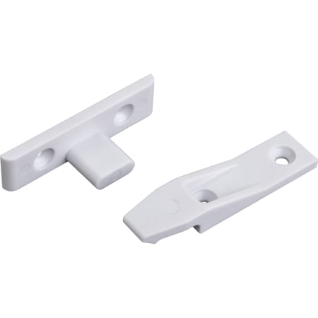 Hardware Resources PAIR of 1-1/4 Inch Center to Center Suspension Fitting Connectors for False Fronts White