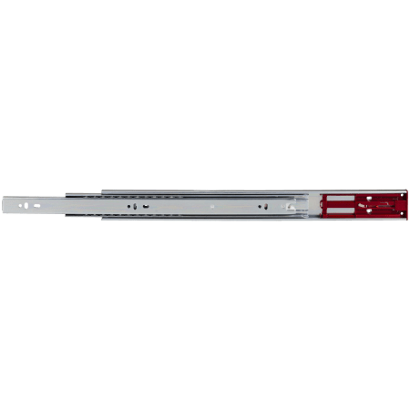 Hardware Resources 303-200 Series 22 Inch Heavy Duty Full Extension Side Mount Ball Bearing Drawer Slides with 100 Pound Weight Capacity and Push-to-Open - Pair Zinc