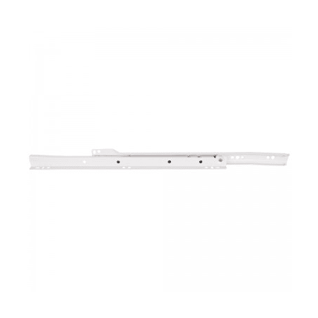 Hardware Resources 5000 Series 14 Inch 3/4 Extension Bottom Mount Euro Drawer Slide with 75 Pound Weight Capacity and Self Close - Pack of 20 White