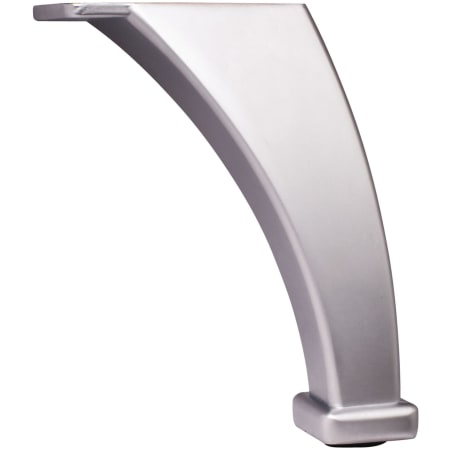 Hardware Resources 4-1/8" Tall Curved Metal Furniture Leg Brushed Chrome