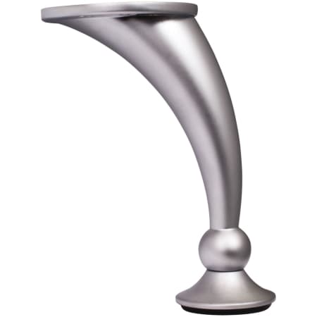 Hardware Resources 4-1/2" Tall Curved Metal Furniture Leg with Adjustable Height Brushed Chrome