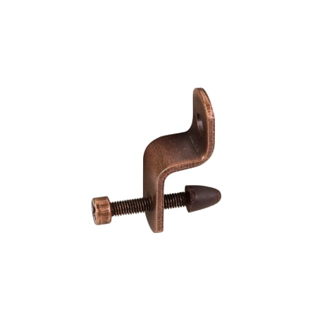 Hardware Resources Adjustable Glass Retainer Clip - Single Antique Copper