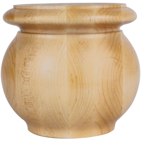 Hardware Resources Unfinished Solid Wood Turned Pot Belly Bun Foot - 4-1/2"H x 5"D Natural Alder