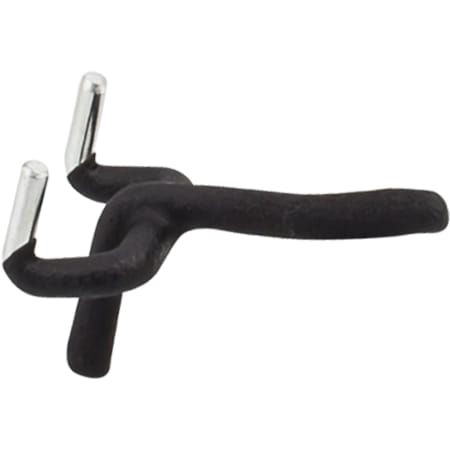 Hardware Resources Single Hooks for Peg Board Filler Pull Outs - 3 Pack Black