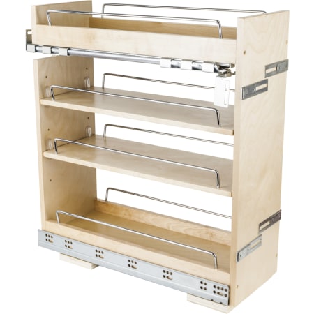 Hardware Resources 8 Inch "No Wiggle" Base Cabinet Pull Out Organizer Shelves with Concealed Soft Close Slides - For 9" Wide Base Cabinets UV Coated