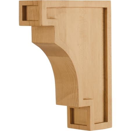 Hardware Resources Arts & Craft Solid Wood Carved Corbel Shelf Bracket -  8"H x 2"W x 6"D Natural Maple