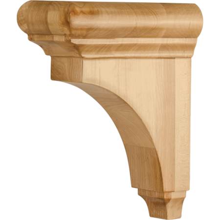 Hardware Resources Corbel with Minimalist Styling, 8"H x 3"W x 6-1/2"D - FINAL SALE Natural Hard Maple
