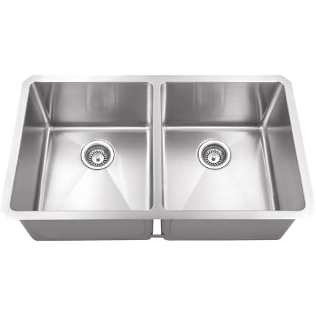 Hardware Resources 32" Undermount Double Basin Stainless Steel Kitchen Sink Stainless Steel