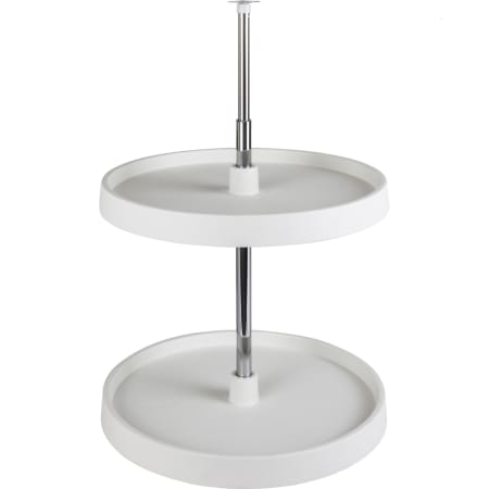 Hardware Resources 24 Inch Full Circle Lazy Susan Two Shelf Set White