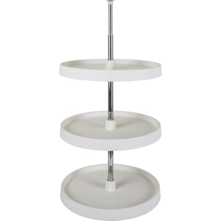 Hardware Resources 18 Inch Full Circle Lazy Susan Two Shelf Set White
