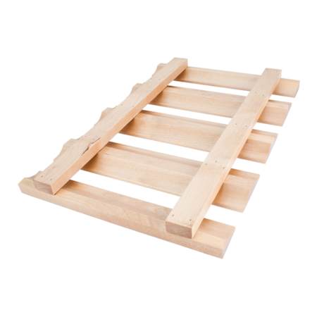 Hardware Resources Solid Unfinished Wood 36" Wide Under Cabinet Wine Glass Stemware Rack for 12" Deep Cabinets Alder