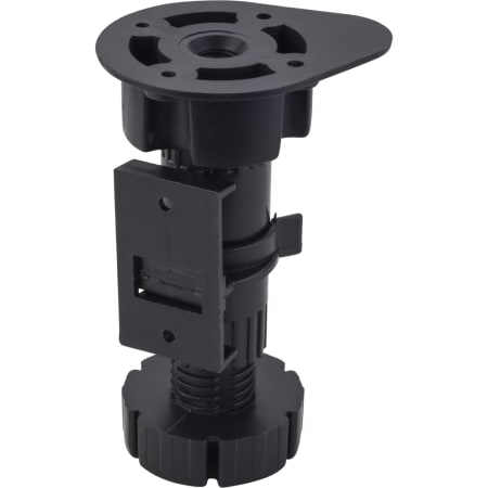 Hardware Resources Adjustable Plastic Cabinet Foot with Snap On Toe Kick Bracket 100-170mm Black