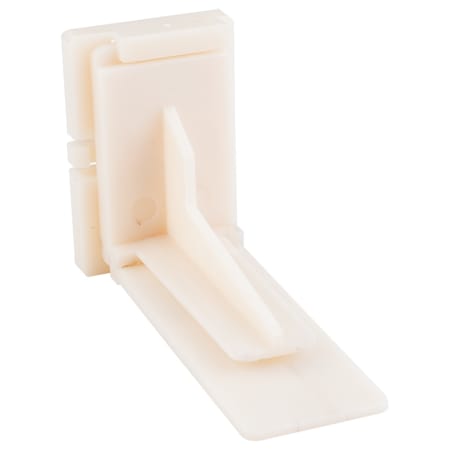 Hardware Resources USE Series Plastic Rear Mounting Bracket for Face Frame and Panel Cabinets - Pair Almond