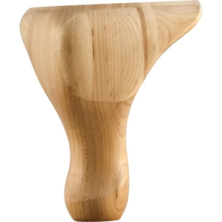 Hardware Resources Unfinished Solid Wood Traditional Queen Anne Carved Furniture Cabinet Foot Leg - 6"H x 4-1/4"W x 4-1/4"D Natural Oak