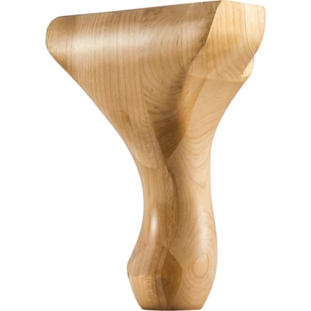 Hardware Resources Foot with Queen Anne Styling, 6"H x 4-1/2"W x 2-5/8"D Natural Oak