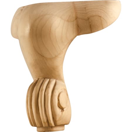 Hardware Resources Foot with Queen Anne Styling, 6"H x 5"W x 5"D Natural Oak