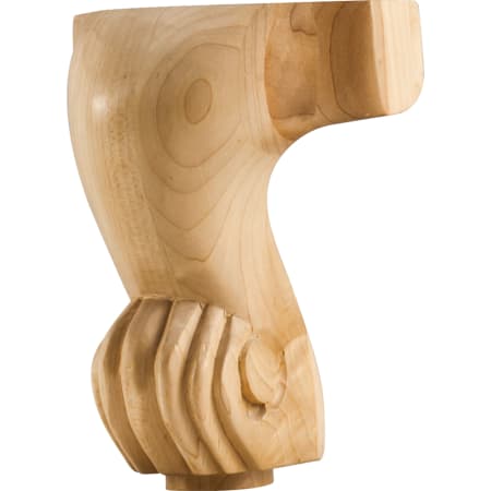 Hardware Resources Foot with Queen Anne Styling, 6"H x 4-3/4"W x 4-1/2"D - FINAL SALE Natural Maple