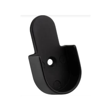 Hardware Resources Open Top Press Fit Closet Rod Mounting Bracket for 1-1/16 Inch Diameter Closet Rods - FINAL SALE Black