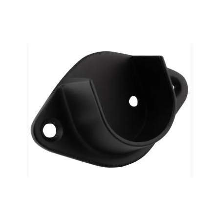Hardware Resources Open Top Screw In Closet Rod Mounting Bracket for 1-1/16 Inch Diameter Closet Rods - FINAL SALE Black