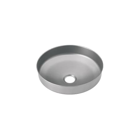 Haws 11" round stainless steel with No. 2L bright finish on exterior. Chrome