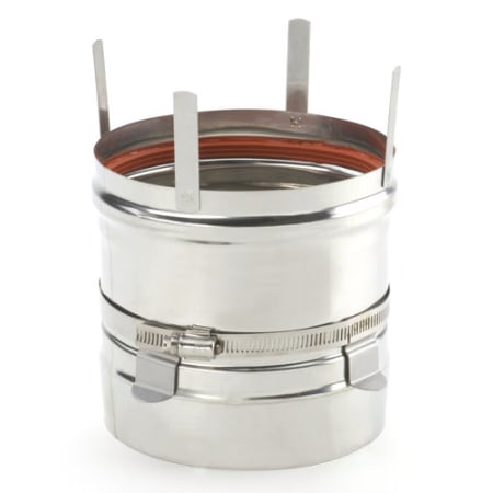 Heat-Fab 4" Saf-T Vent CI+ Universal Adapter Stainless Steel