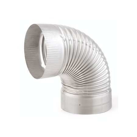 Heat-Fab 8 Inch 90 Degree Crimped Elbow Stainless Steel 316