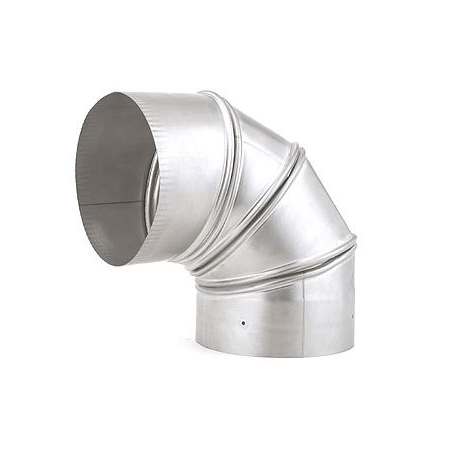 Heat-Fab 6 Inch 90 Degree Non-Crimped Elbow Stainless Steel 316