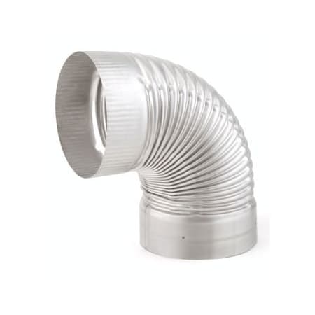Heat-Fab 4" 90 Degree Crimped Elbow Stainless Steel 304