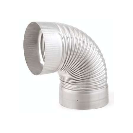 Heat-Fab 7 Inch 90 Degree Crimped Elbow Stainless Steel 304