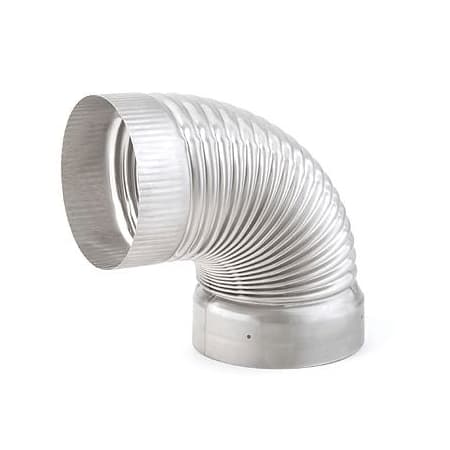 Heat-Fab 5" 90 Degree Crimped Elbow Stainless Steel 304