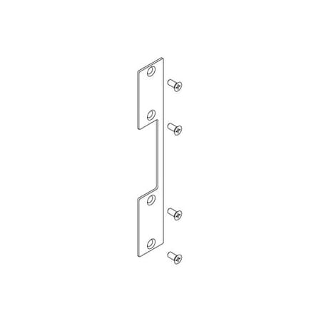 HES Faceplate for HES 1006 Series Electric Strikes for Use with Mortise Locksets with a 1 Inch Deadbolt in Wood Application Bright Brass
