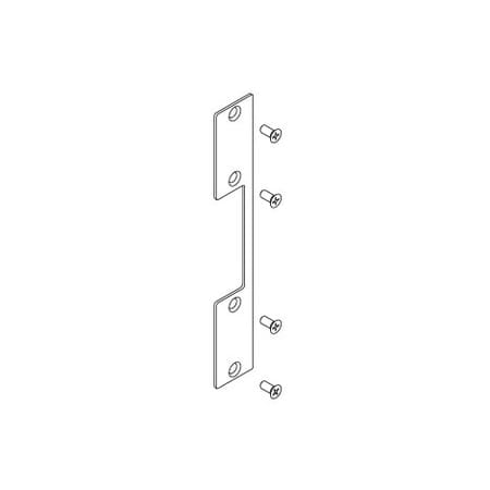 HES Faceplate for HES 1006 Series Electric Strikes for Mortise Lockset where the Deadbolt is for Night-Latch Function Only with Wood Application Black